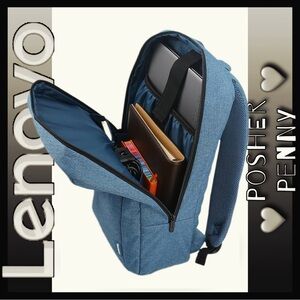 🆕 Lenovo Padded Denim Laptop Backpack